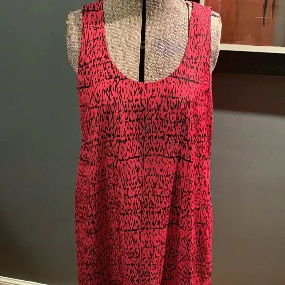 Bcbgeneration Pink/Blk Pattern High-Low Tank Maxi - image 2